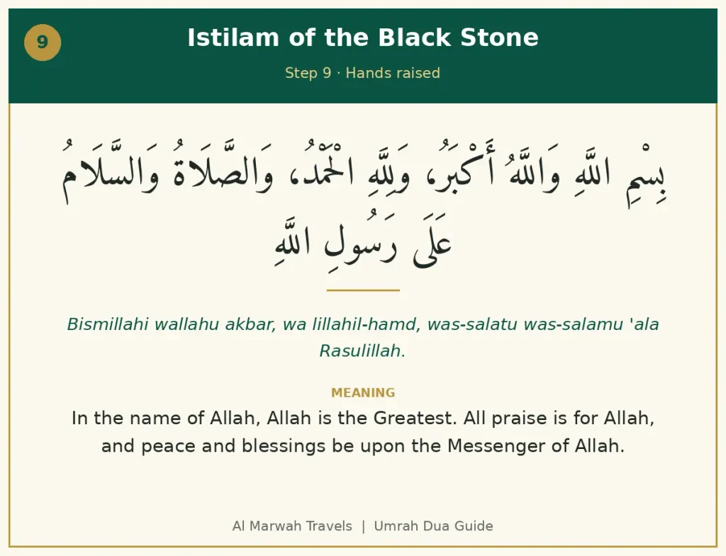 Intention of Tawaf dua in Arabic with transliteration and English meaning